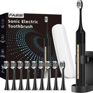 NWT: Sonic Electric Toothbrush w/ 10 brush heads